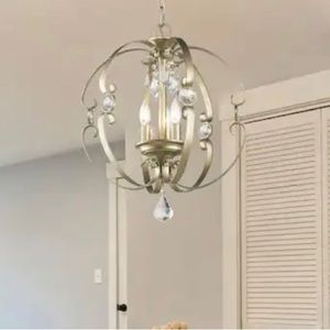 Golden Lighting Ella 3-Light White Gold Pendant